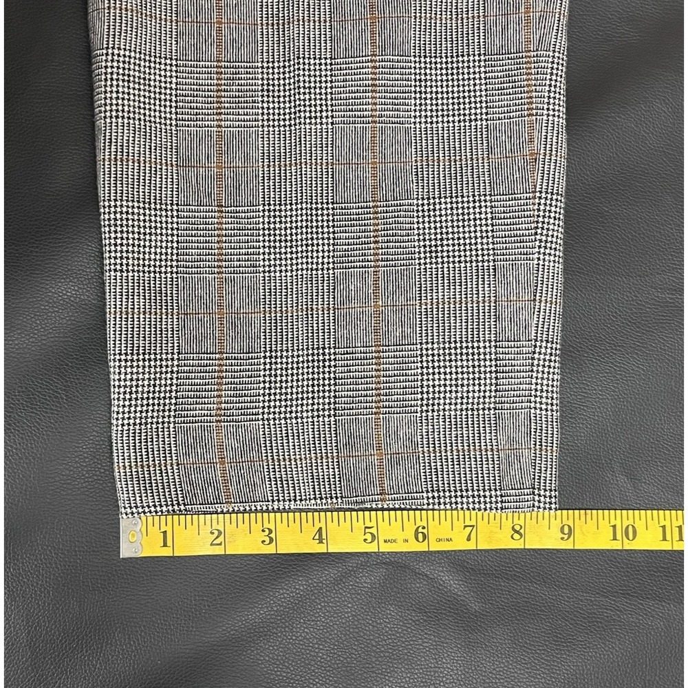 Orvis Wool Blend Elastic Waist Pocket Pants Lined Petite Large Glen Check Plaid - Picture 10 of 13